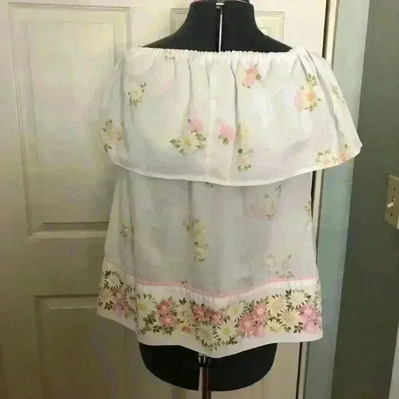 HANDMADE SENORITA FESTIVAL TOP UPCYCLED BLOUSES LARGE-XL - Picture 2 of 5